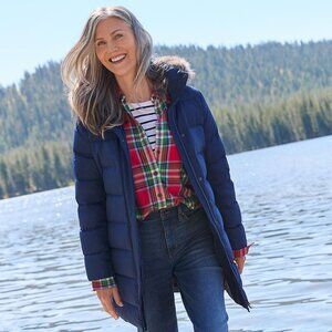Land's End Petite Max 600 Down Puffer Coat